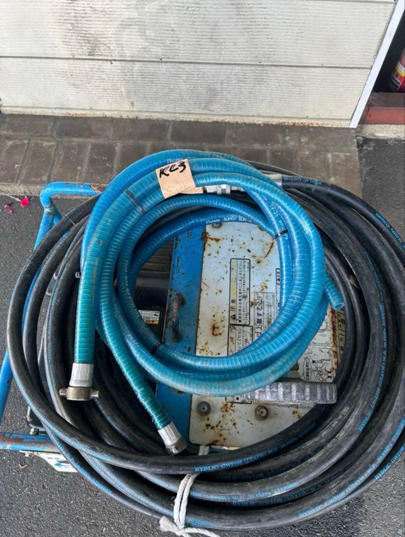 KL3★強い★ツルミ鶴見製作所エンジン式高圧洗浄機　多水量型　HPJ-680ES