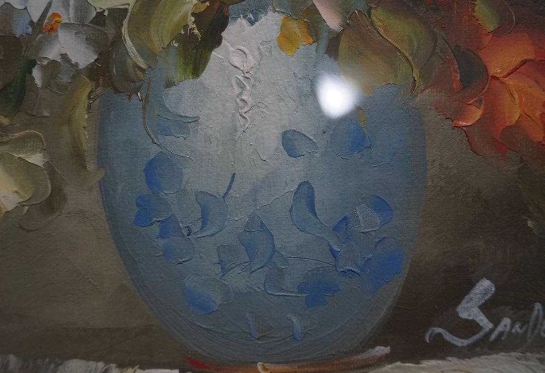 ベルギー画家Edmond Sanders エドモンドサンダース『バラの静物画』