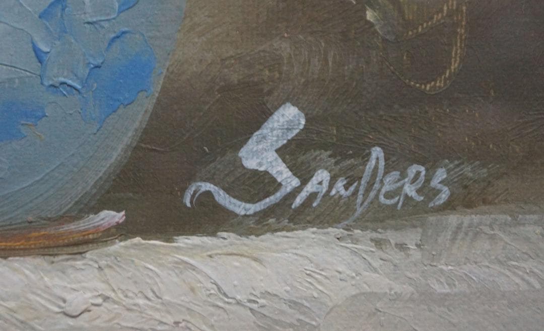 ベルギー画家Edmond Sanders エドモンドサンダース『バラの静物画』