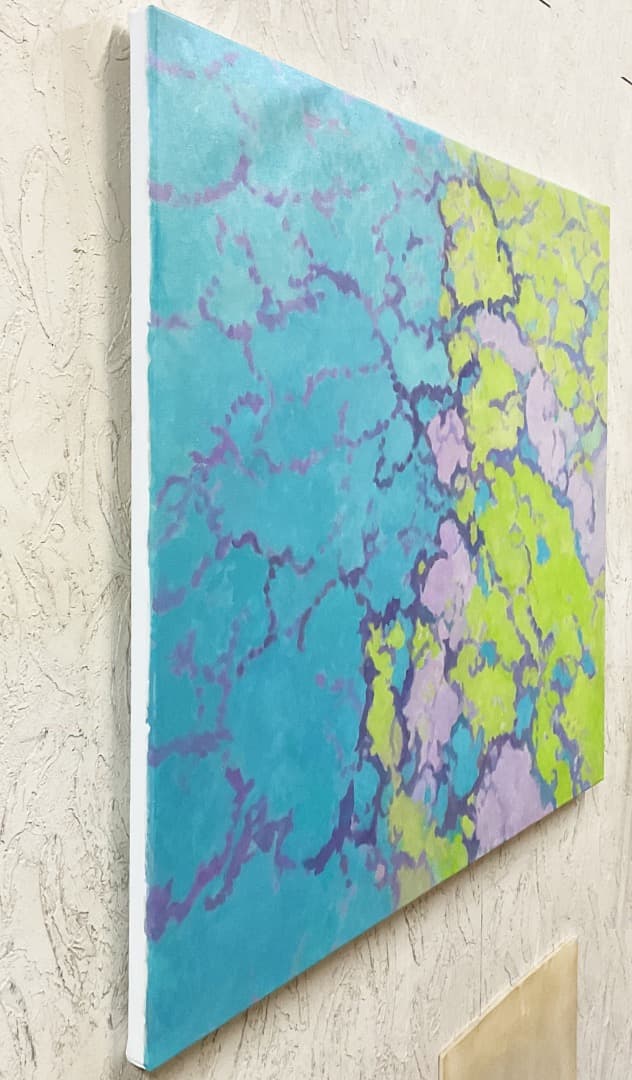 絵画 890 油絵/抽象画風/自然の造形/ひび割れ/F20号