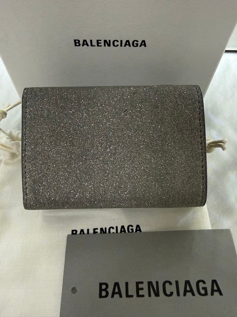 BALENCIAGA シルバー ミニウォレット 三つ折り財布