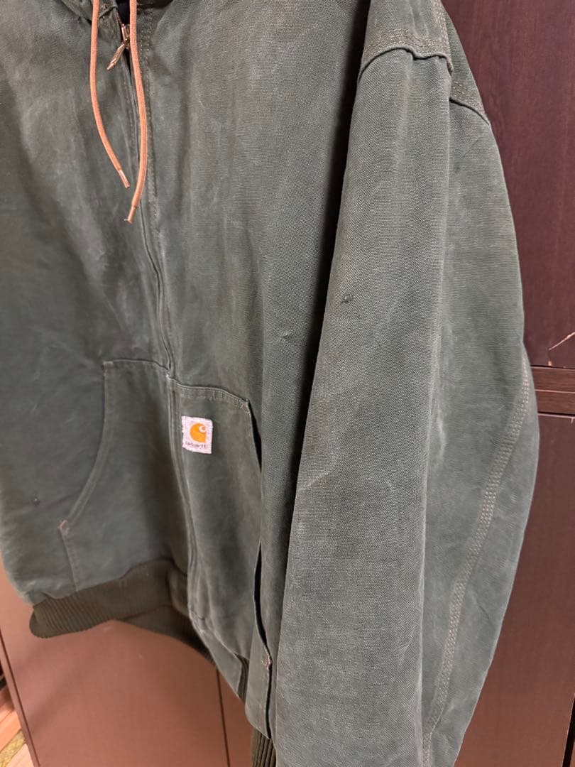 carhartt アクティブジャケット　モスグリーン　 ダック生地