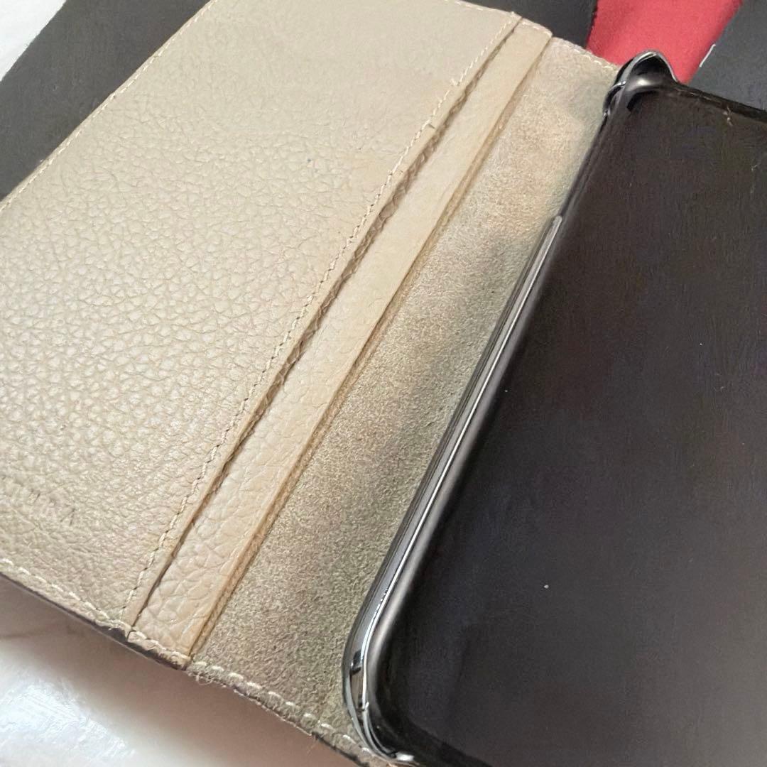 ⑩ ボナベンチュラ　ケース　iPhone Xs X エトープ×グレージュ