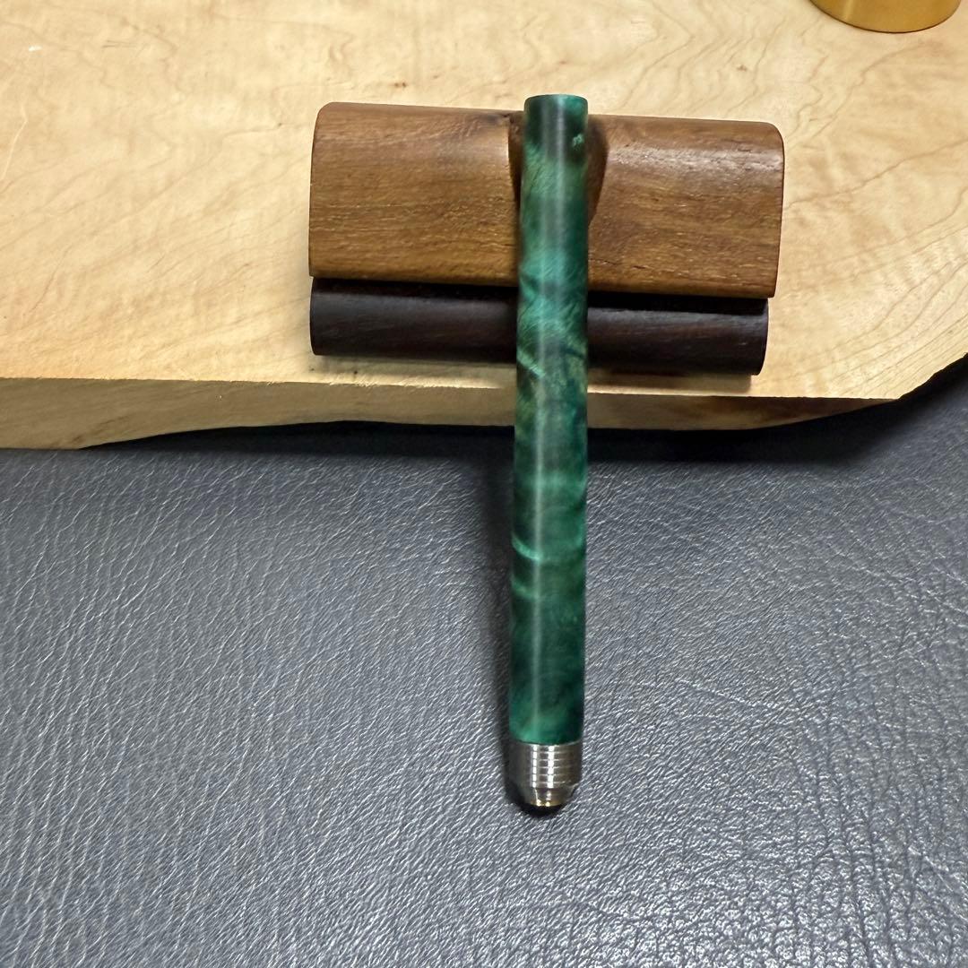 135栃トラ杢スタビ　PG-5用カスタム木軸　低重心Rグルーブ(溝)タイプステン