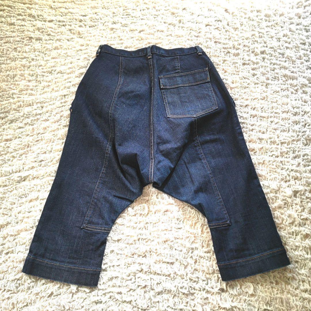 Zucca　日本製　変形デニム　サルエルパンツ　ブーツ合わせ◎　ダークインディゴ