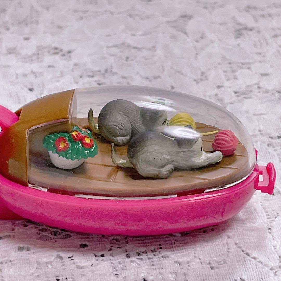 Y2.ねこ　キーホルダー　ゼンマイ　レトロ　ポケットクリッター　タカラ