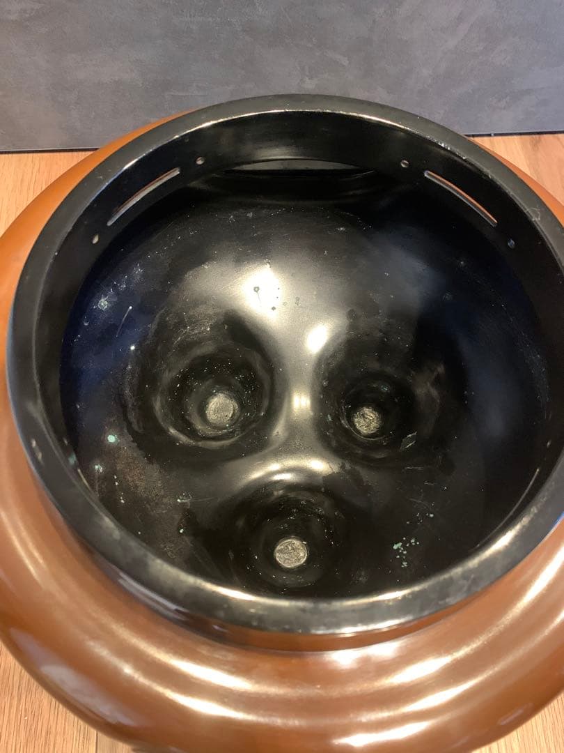 美品　茶道具 〈和田美之助〉 康銅朝鮮風炉 炉釜