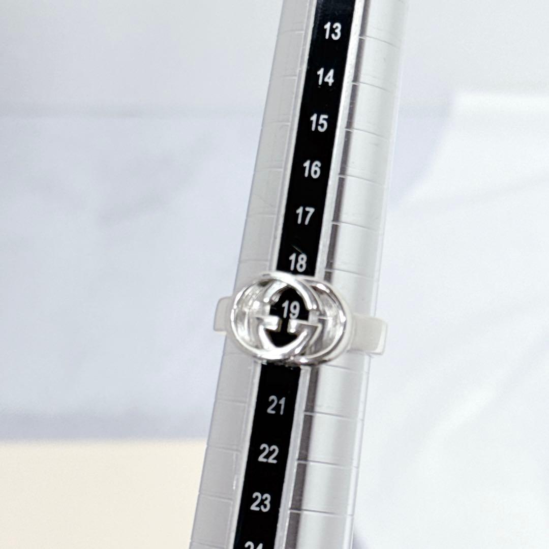 GUCCI ブリット　インターロッキング　Gロゴ　リング　スリムバンド　20号