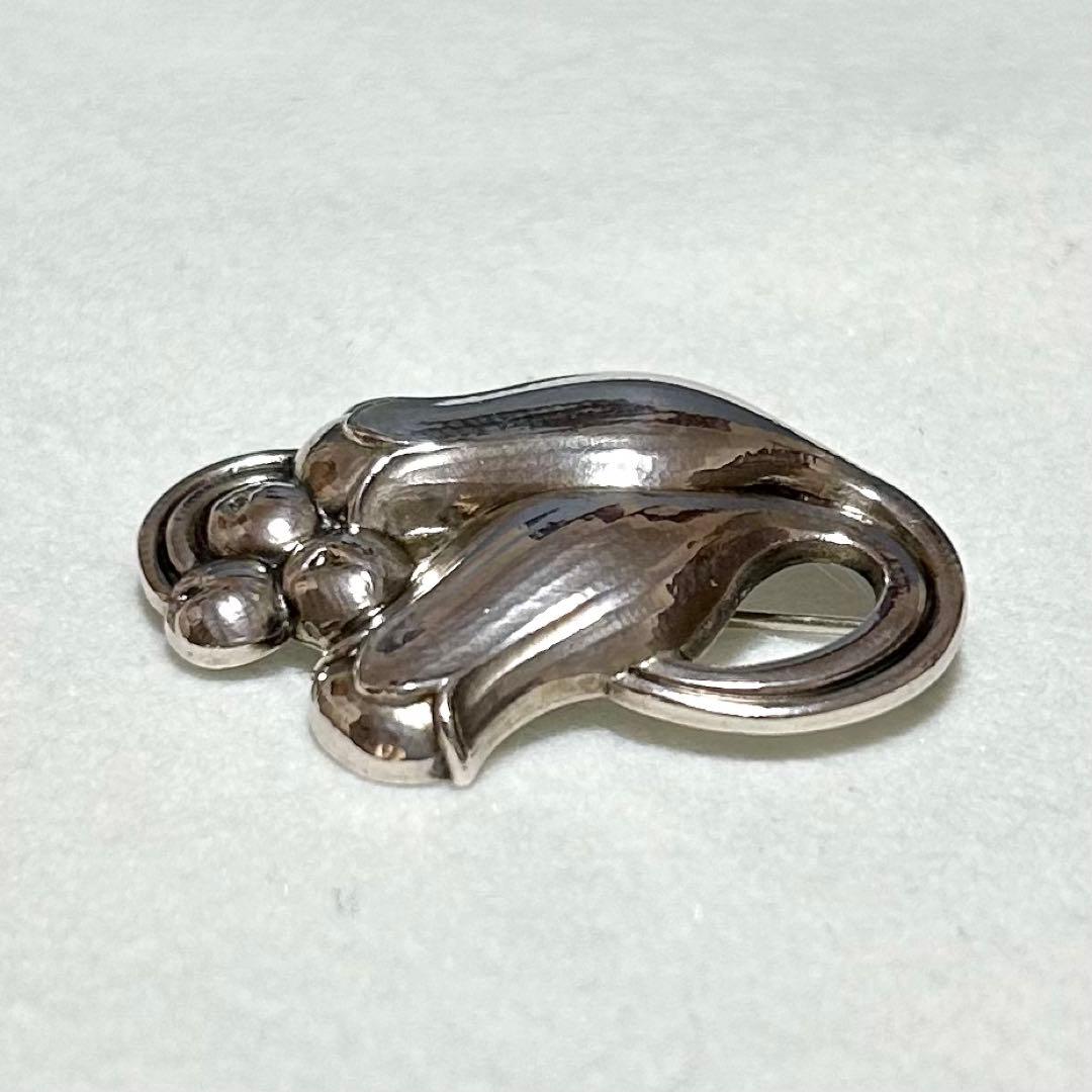   ジョージジェンセン　チューリップ ブローチ シルバー