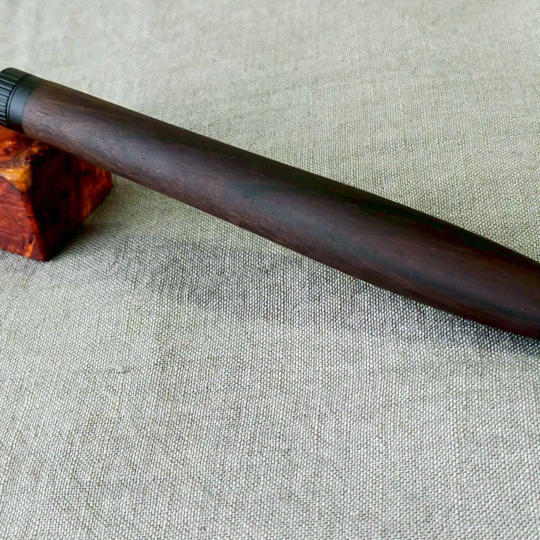 ブラジリアンローズウッド　ハンドメイド　木軸ボールペン　G2　天然木　ブラック