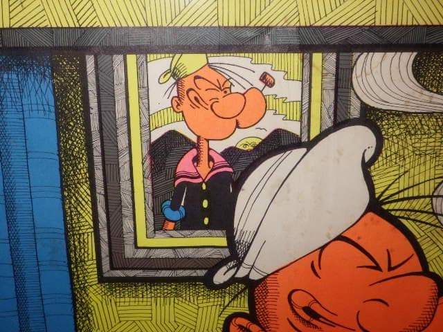 70'S★ポパイ★オリーブ★アート★ブラックライトポスター★ビンテージ★セクシー