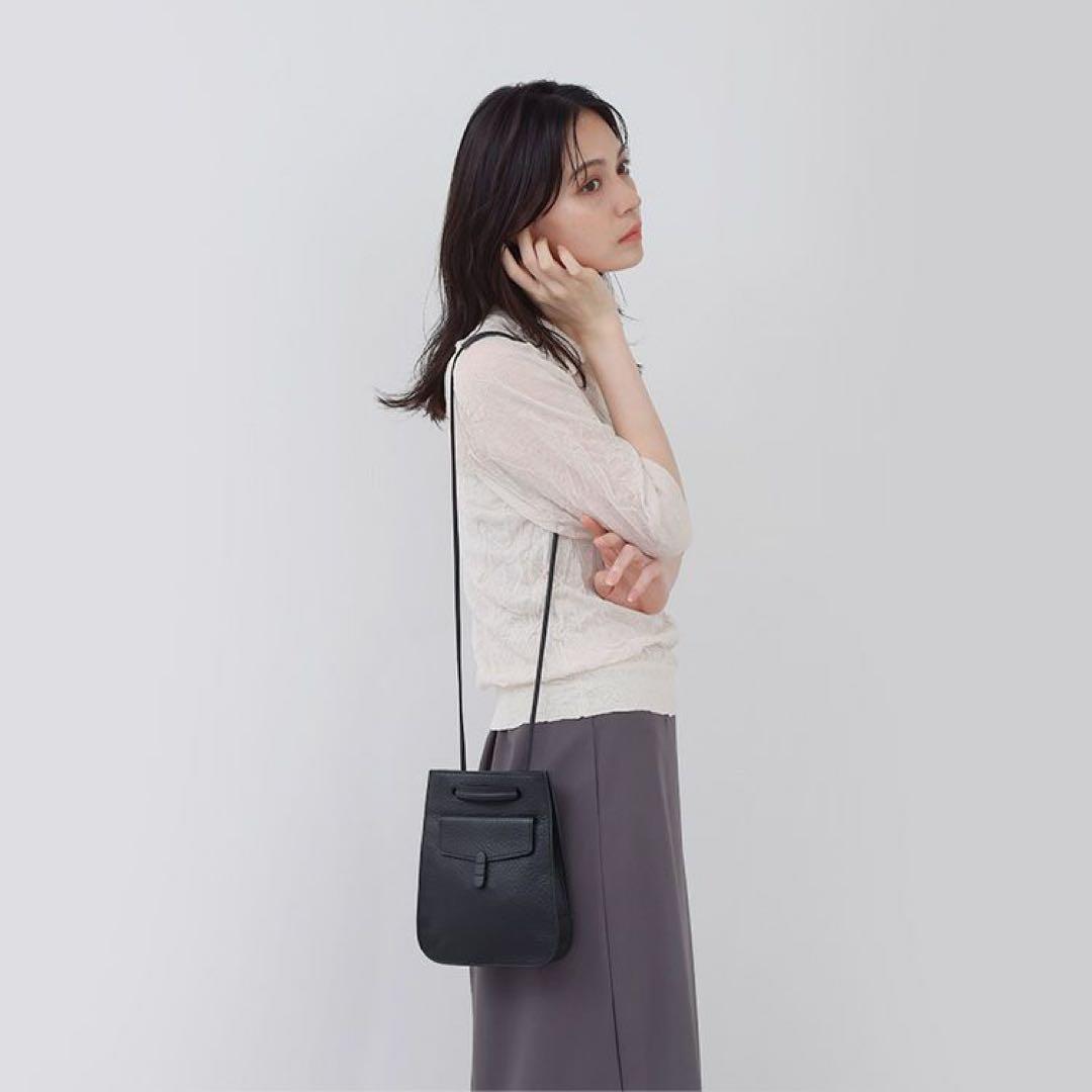 TOMOE ブラックレザー ショルダーバッグ 2WAYショルダーS