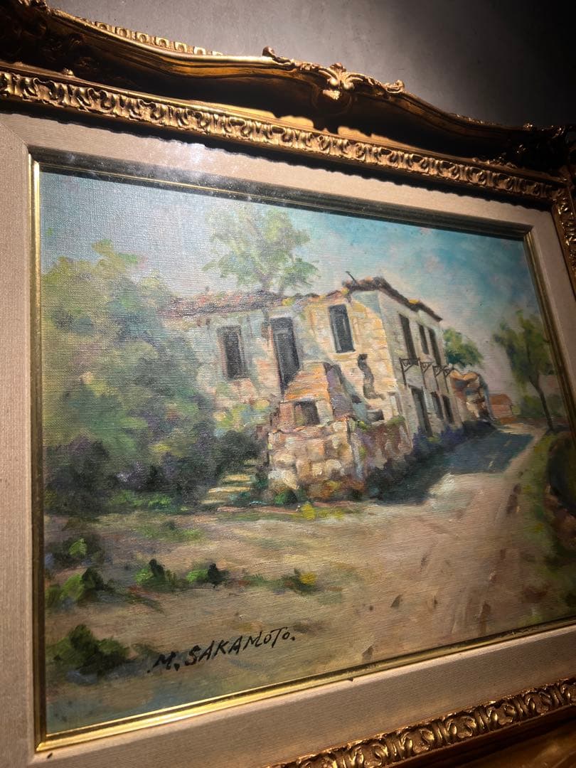 他の方発送×油彩画【風景画】直筆サインあり