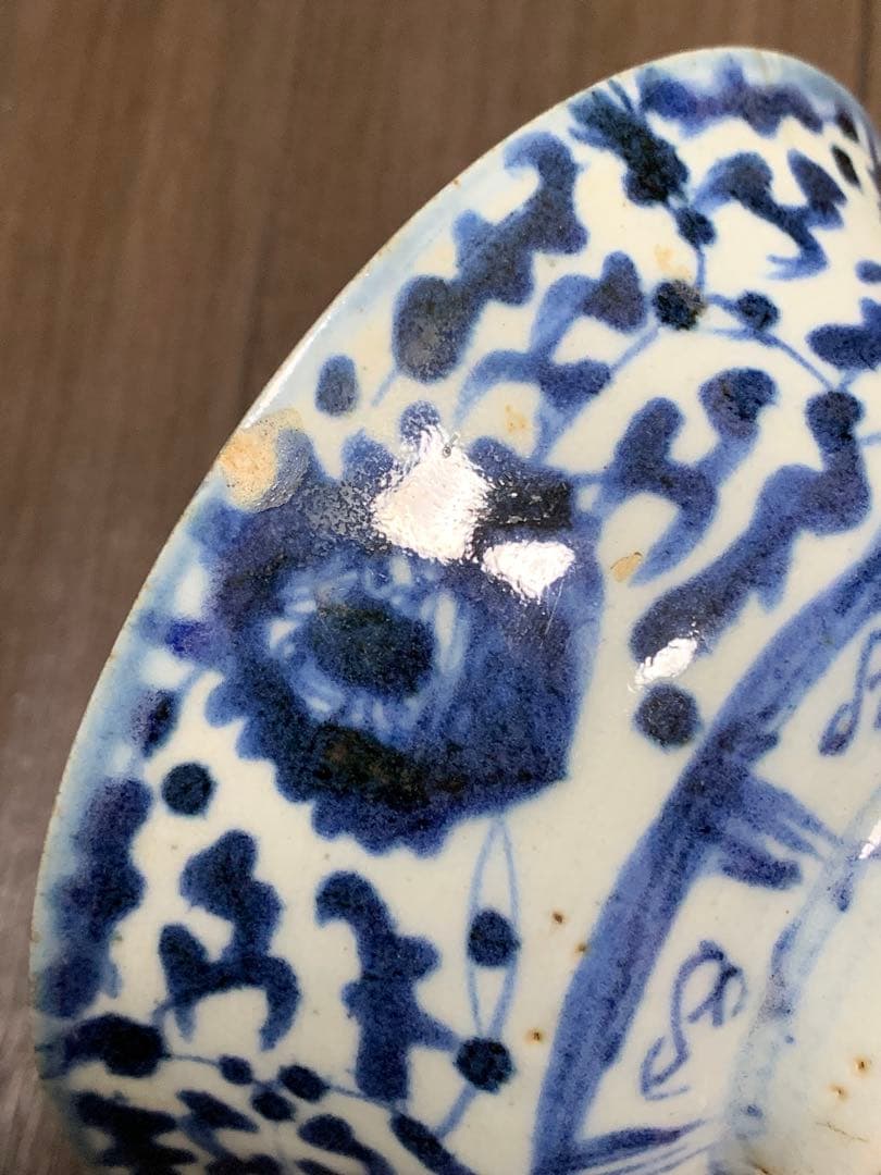 中国　磁器　２客　茶碗　焼き物　染め付け