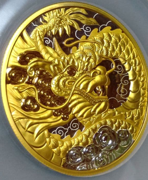 ngc 2023　PF70 Ultra Cameo　天龍　5オンス　銀貨　限定品