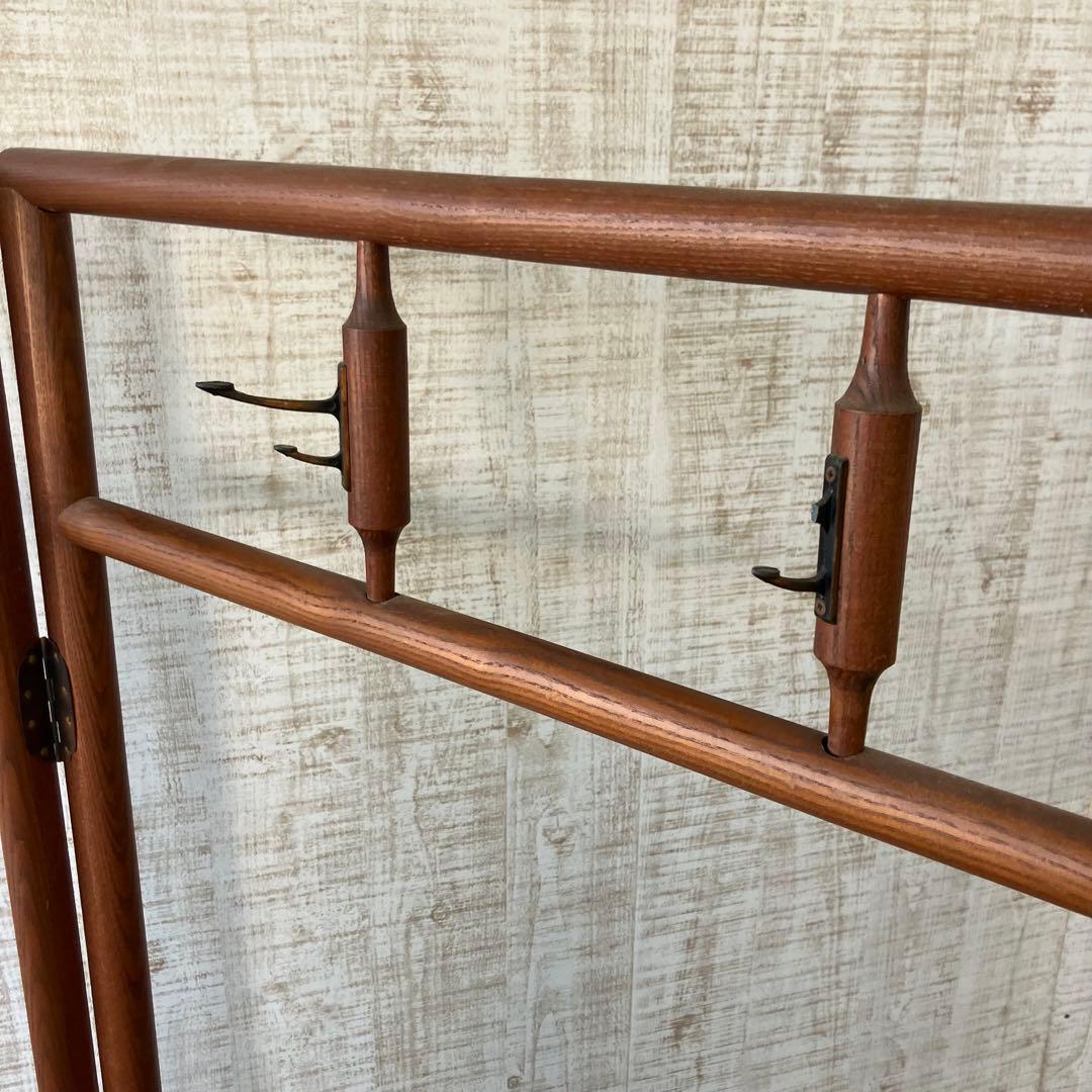 昭和レトロ 折りたたみ衣桁 古民具 欅 衣紋掛け 古道具 ハンガーラック 着物