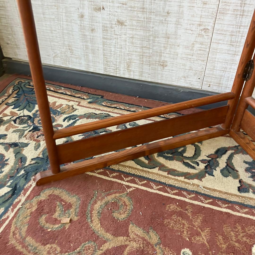 昭和レトロ 折りたたみ衣桁 古民具 欅 衣紋掛け 古道具 ハンガーラック 着物