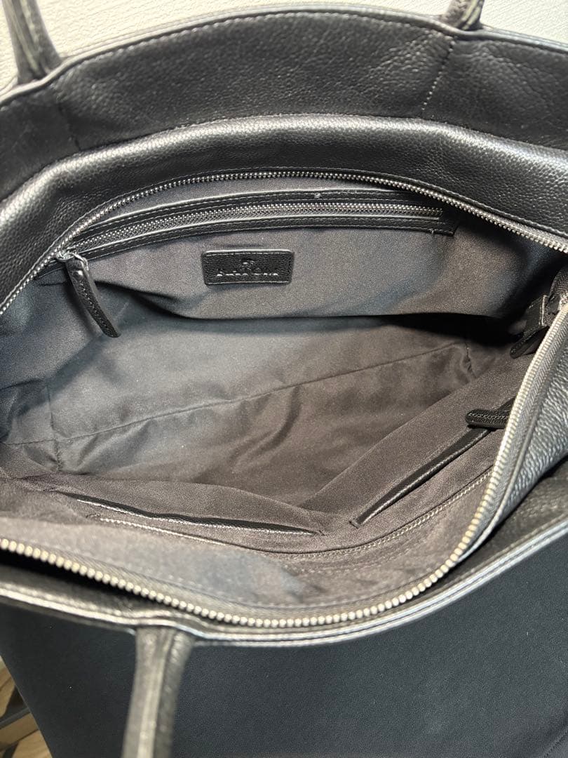 RATOM トートバッグ 本革 黒　シンプル A4収納可能 ビジネス 通勤