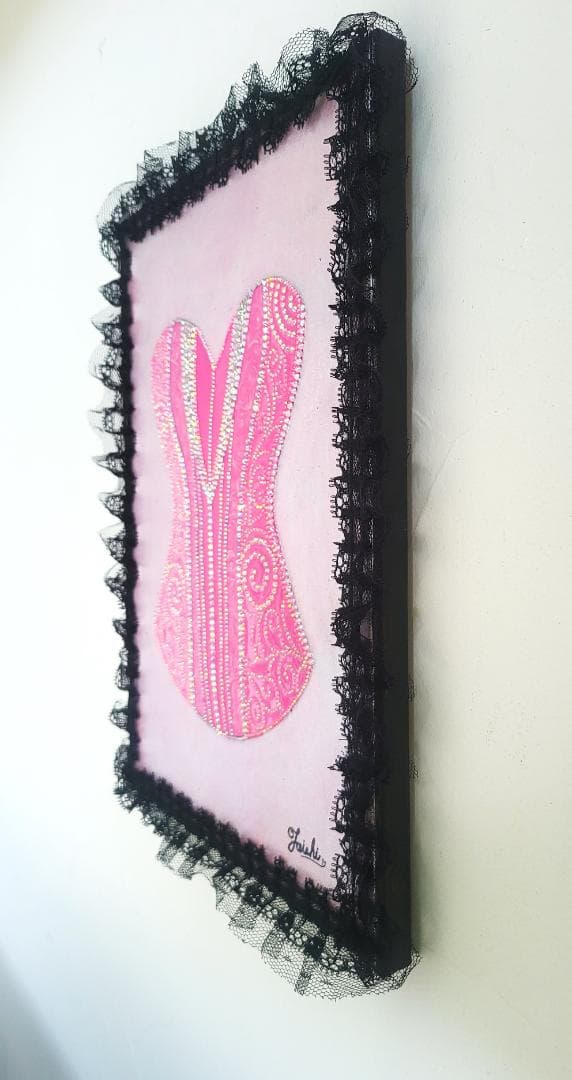 オンリー・コルセット / テクスチャーアート 33×24㎝ F4 原画 モダン