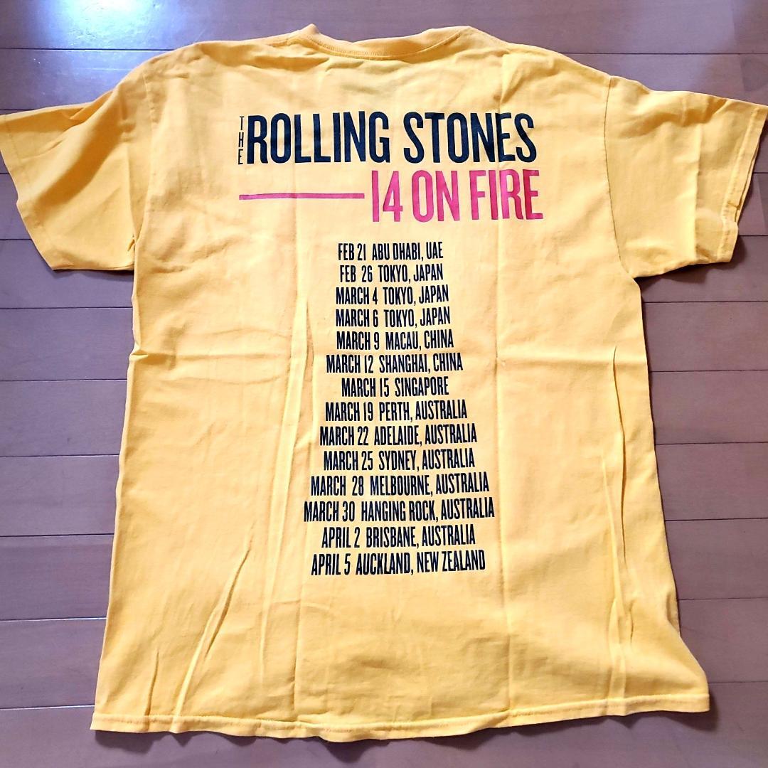 ローリング・ストーンズ 14 ON FIRE JAPAN TOUR Tシャツ L