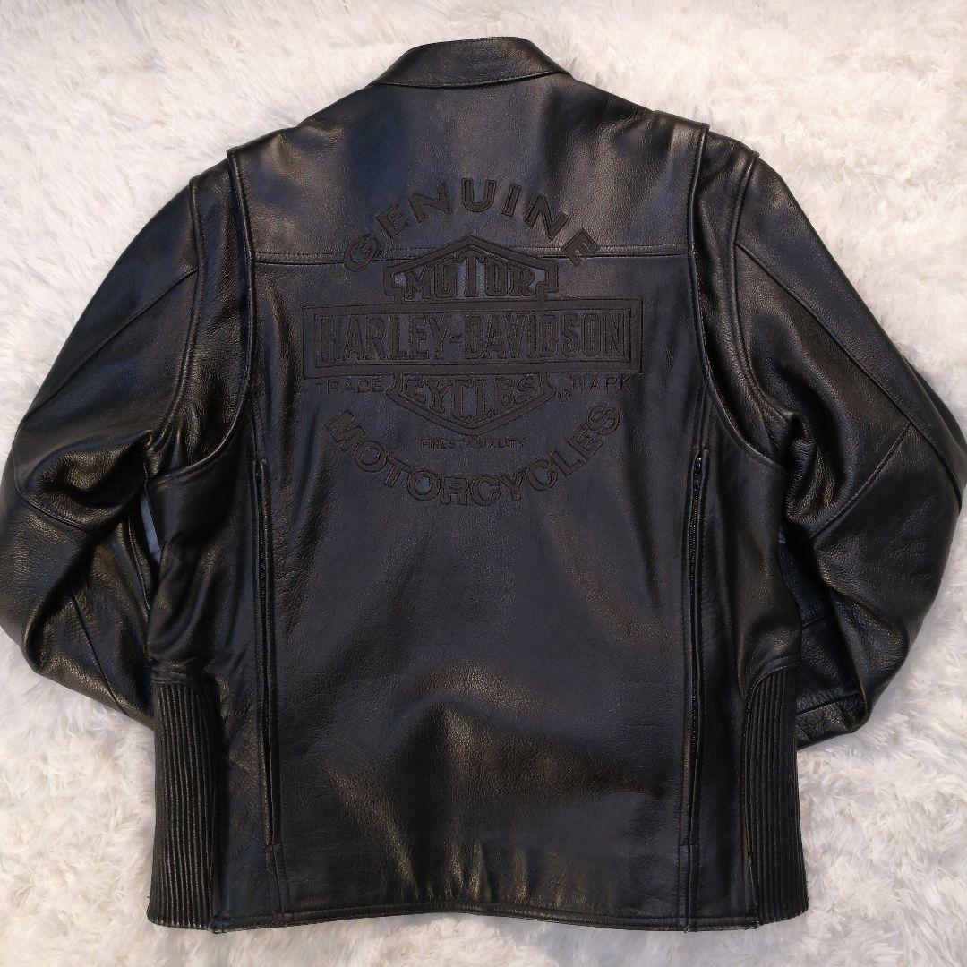 【激レア】ハーレーダビッドソン 本革 レザーライダースジャケット サイズL