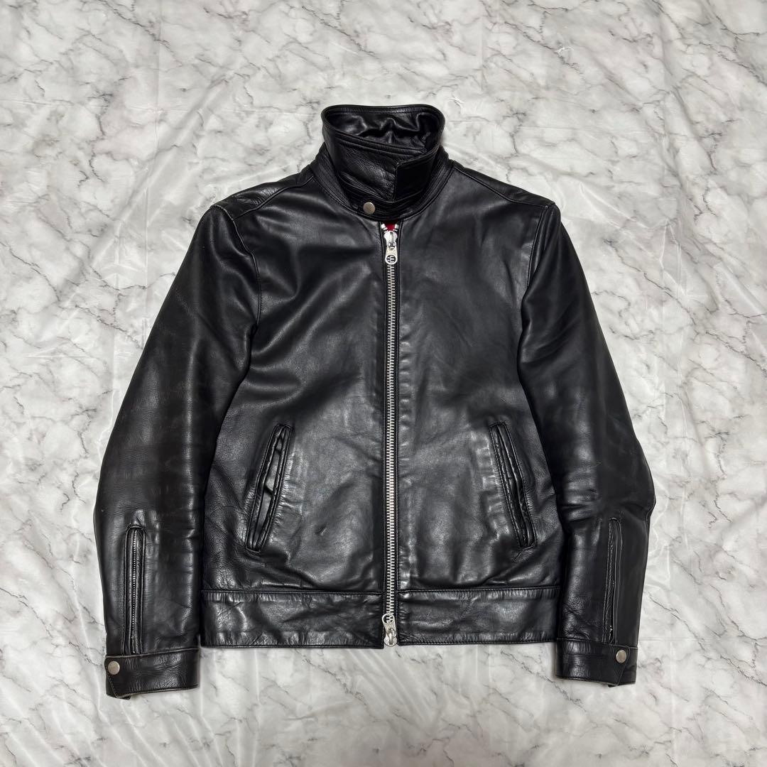 80s–90s Archive 牛革 レザージャケット ライダース ダブルジップ