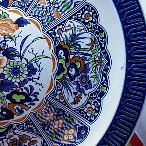 １０９２蔵出し 精峰窯　大皿直径31.5cm　深鉢大口径２９cm超豪華2枚