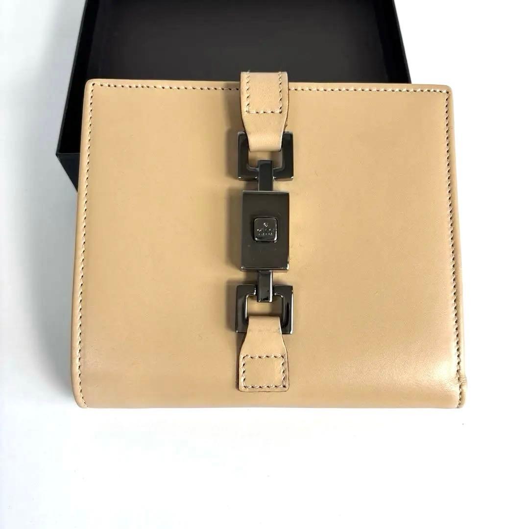 Gucci グッチ　財布　カーフ　ジャッキー　ベージュ