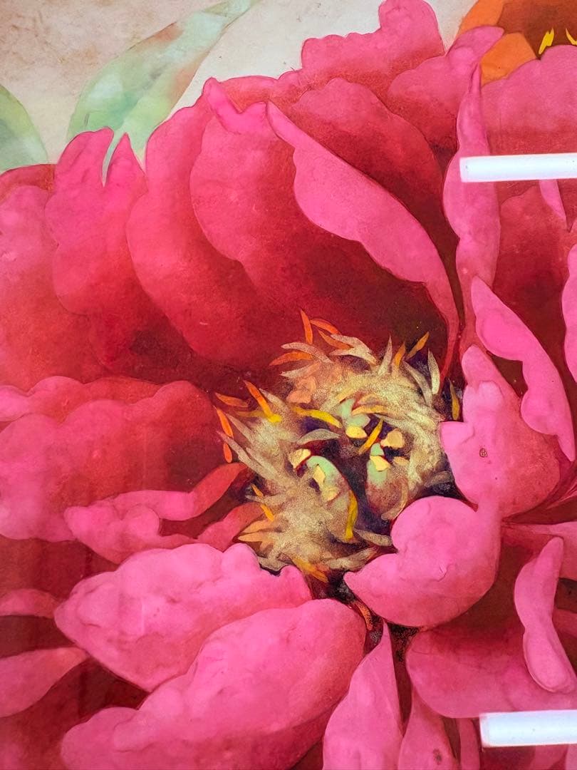 「冨貴草」 小川立夫　金落款　共シール　京都巨匠