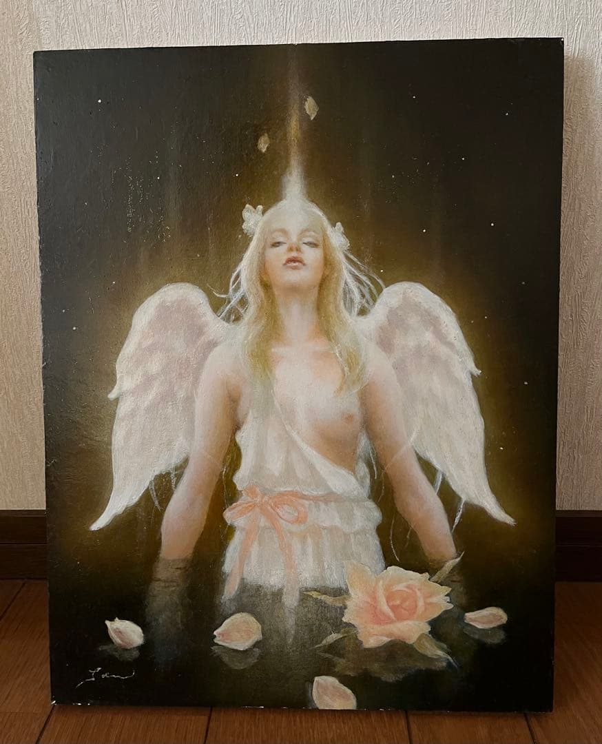 ♦杉山慎一郎　油彩画　WHITE ANGEL 6号