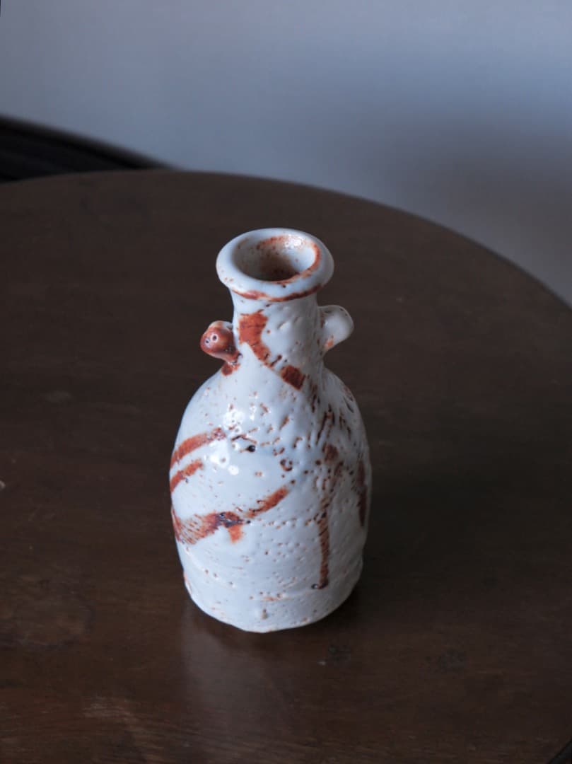 平安桐鳳　仁清　糸巻蓋置と仙山窯　安藤日出武　無形重要文化財　志野花生Q1420