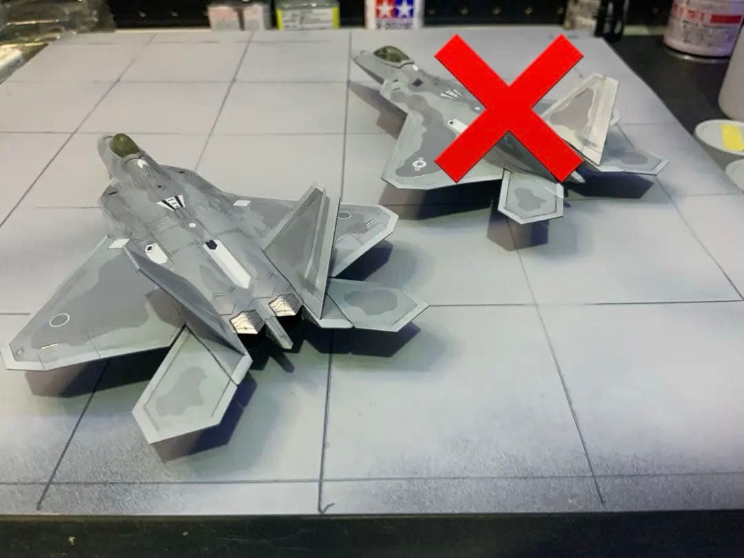 プラッツ製1/144スケールF22ラプター航空自衛隊仕様