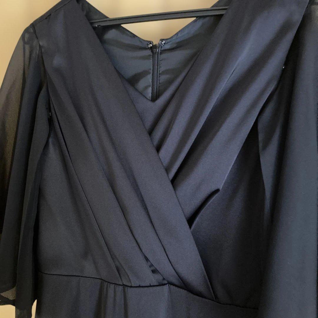 結婚式　演奏会　黒ロングドレス Lサイズ