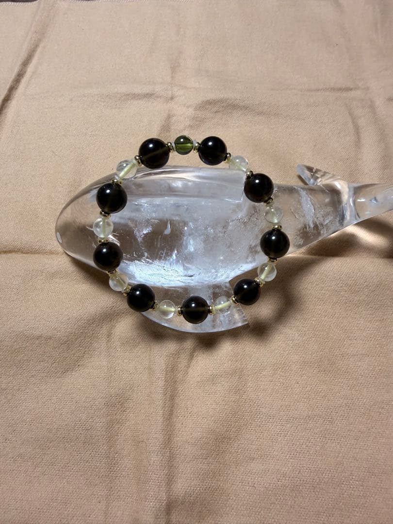 隕石系ブレス、モルダバイト&リビアングラス&チンターマニストーン