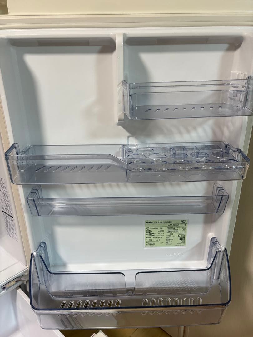 【AQUA】3ドア冷蔵庫【AQR−27K−W】