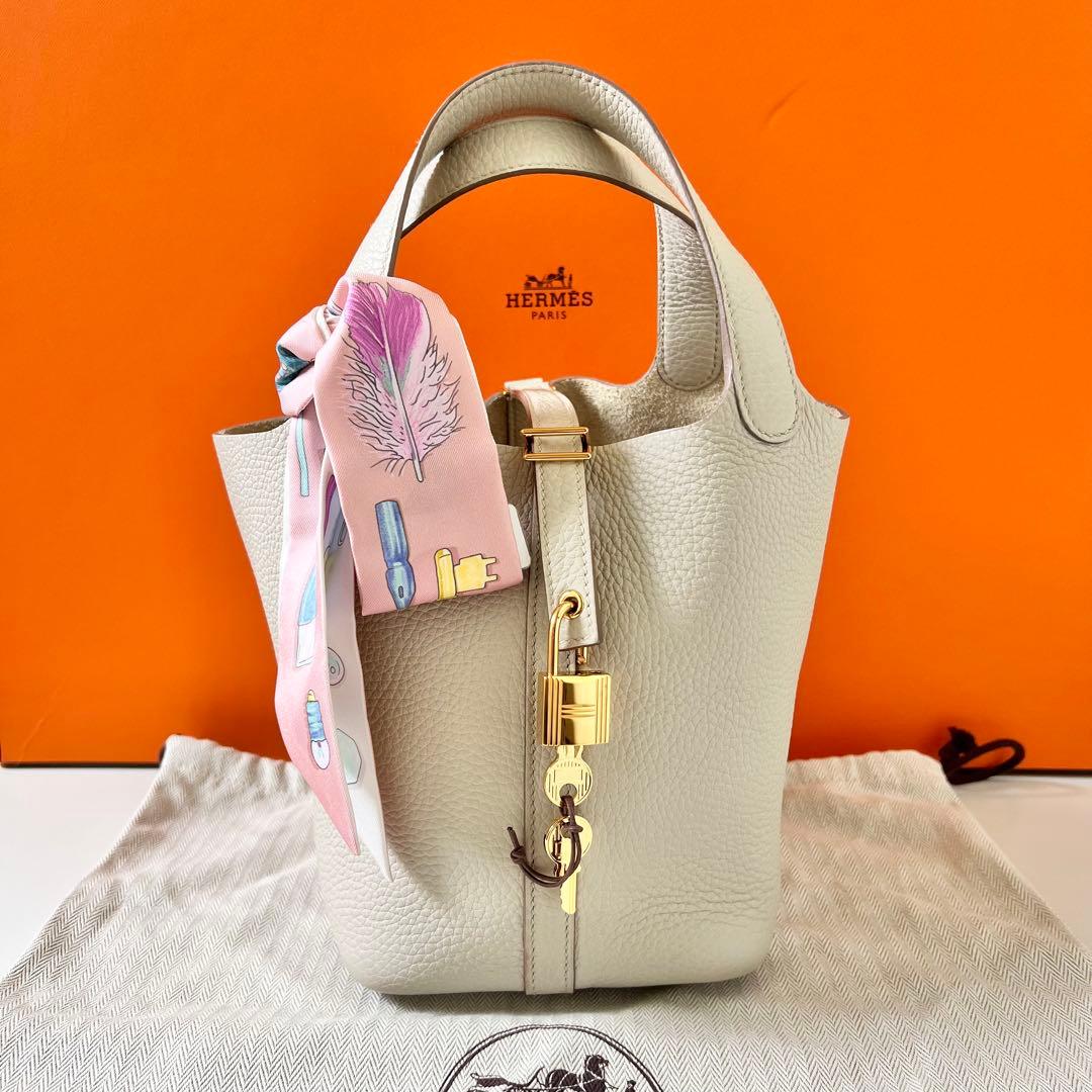 付属品完備★ エルメス ピコタンロック PM ベトン B刻印 オマケ付き