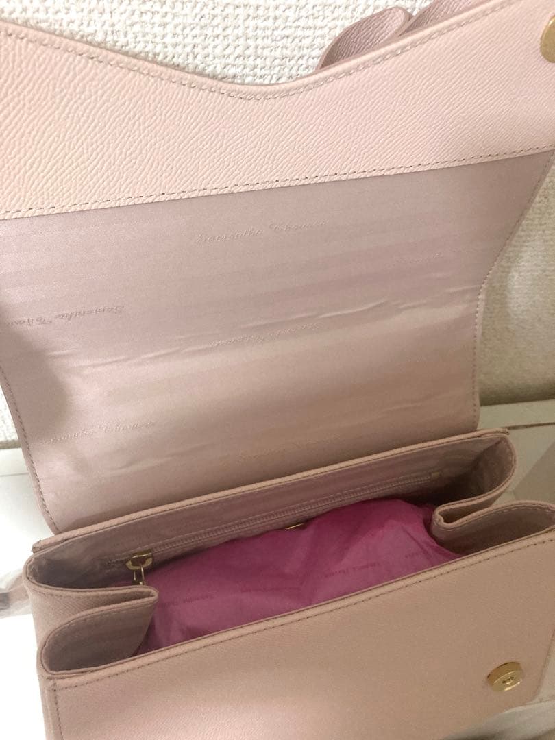 Samantha Thavasa リボン付きピンクハンドバッグサマンサタバサ