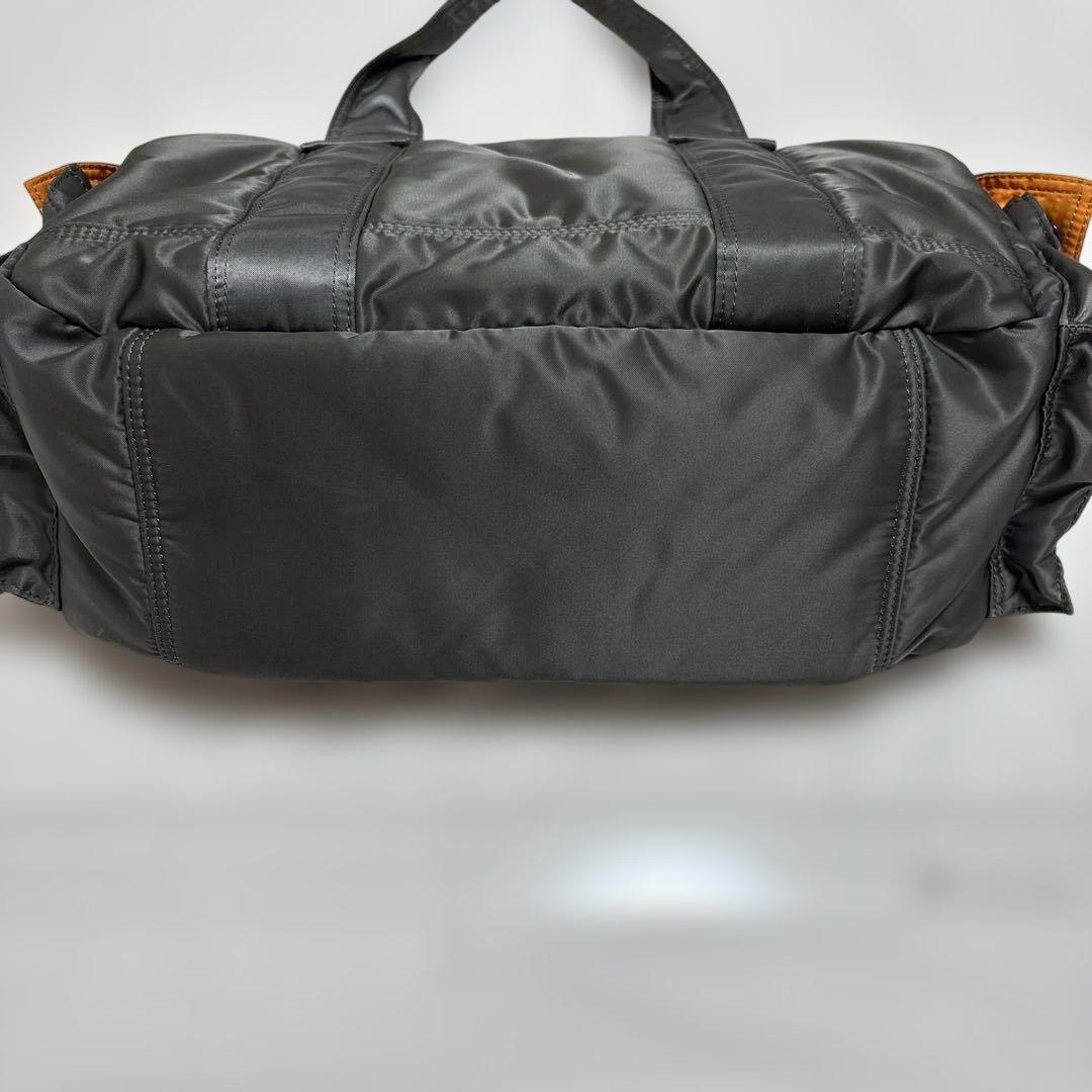 PORTER TANKER BOSTON BAG (L) シルバーグレー