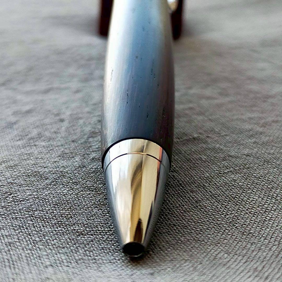 バーミーズブラックウッド　ハンドメイド　木軸ボールペン　G2　天然木　シルバー