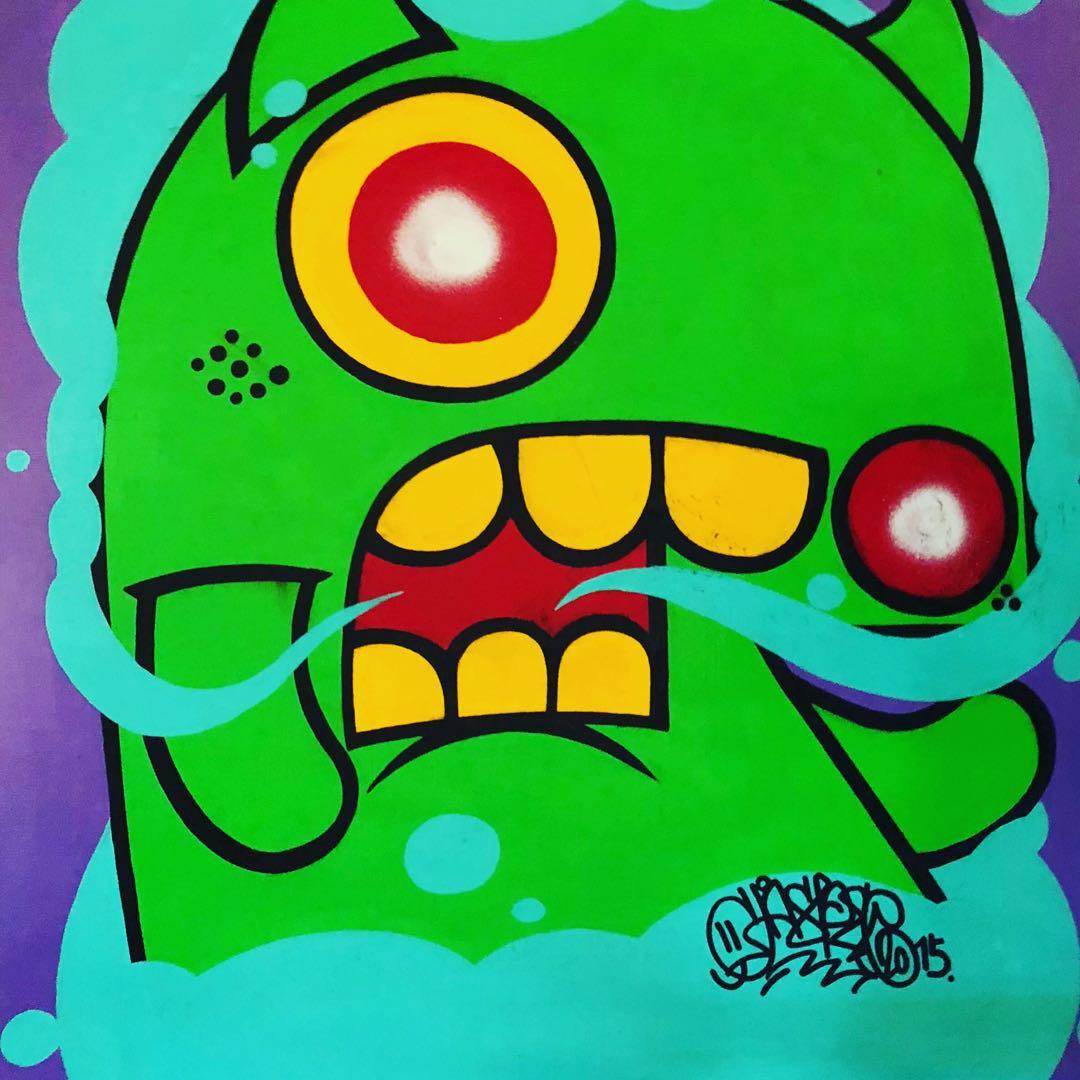 キャスパー氏作 キャンパス絵画 手描き