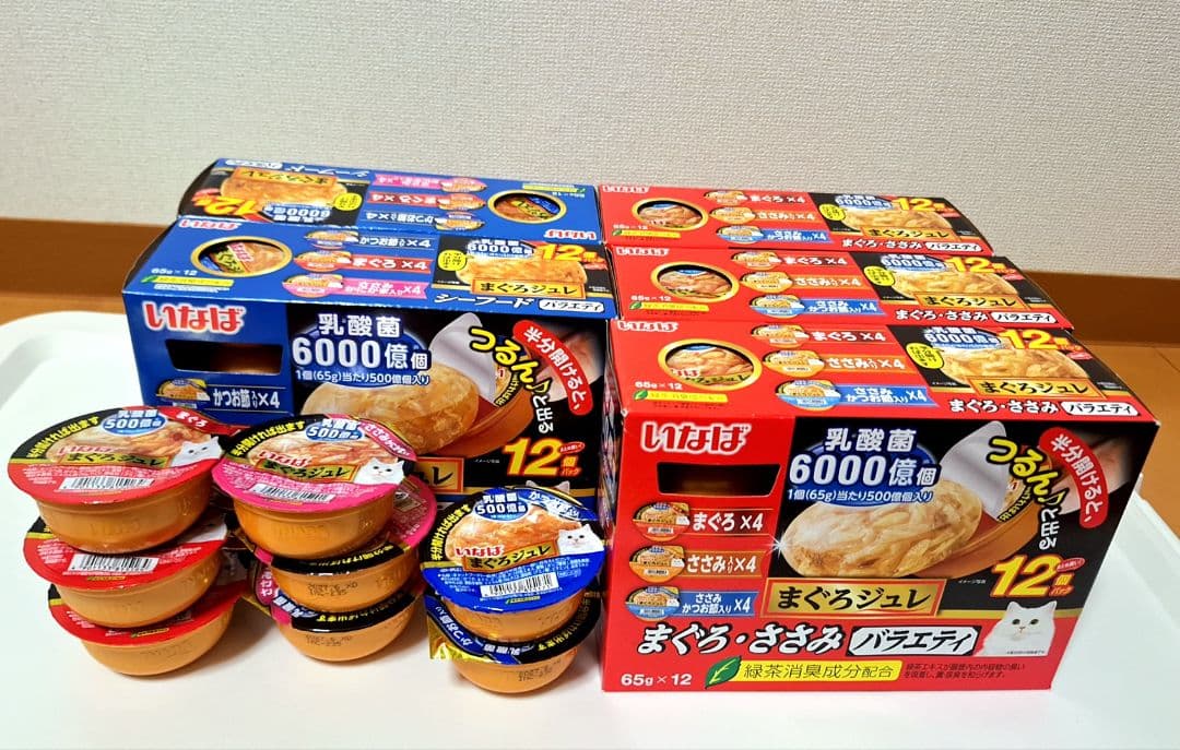 いなば まぐろジュレ シーフードバラエティ まぐろ・ささみバラエティ 計68個