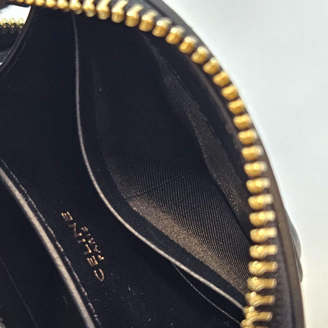 CELINE セリーヌ コンパクトジップウォレット トリオンフ 黒 小銭入れ