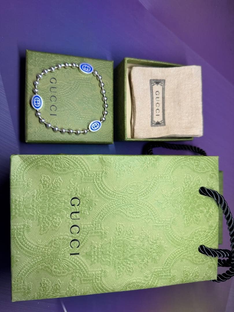 グッチ　GUCCI ブレスレット　インターロッキング　ボールチェーン G