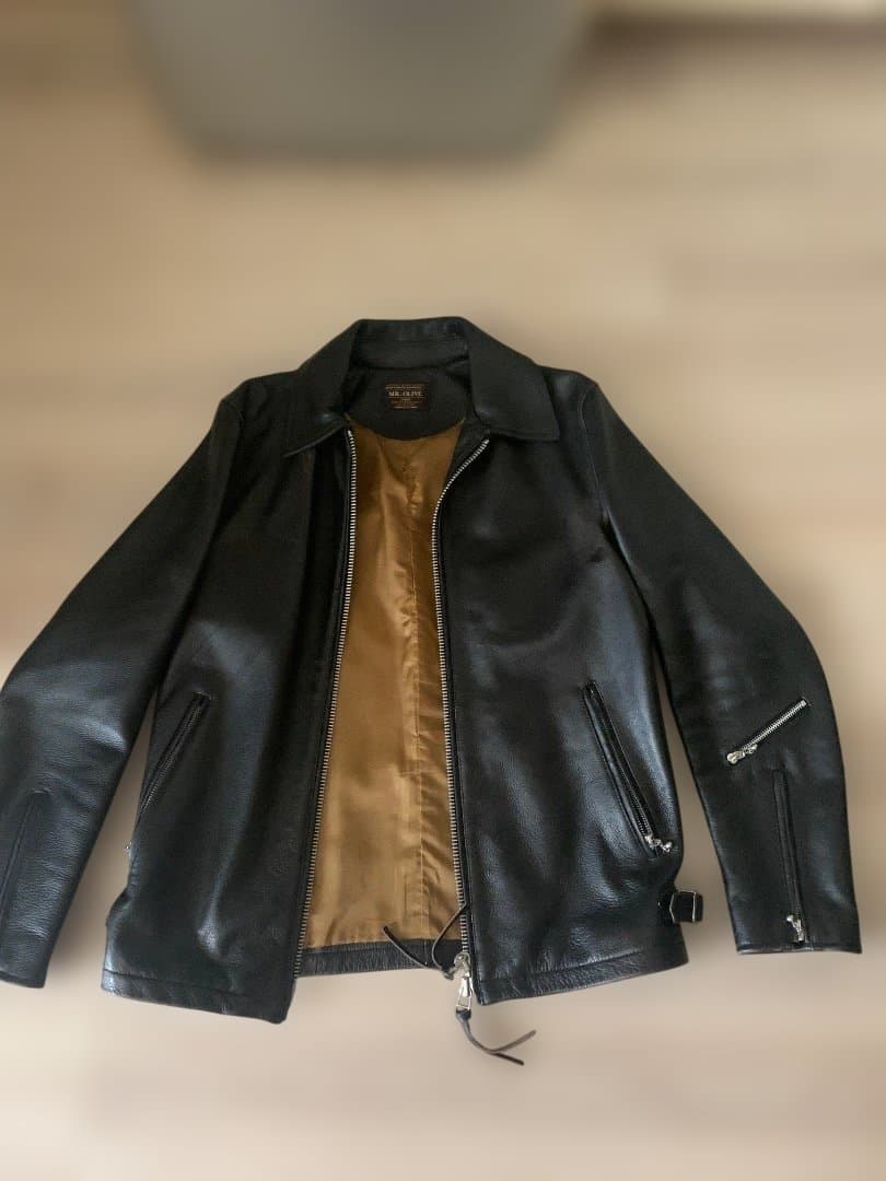 MR. OLIVE シングルライダースジャケット L