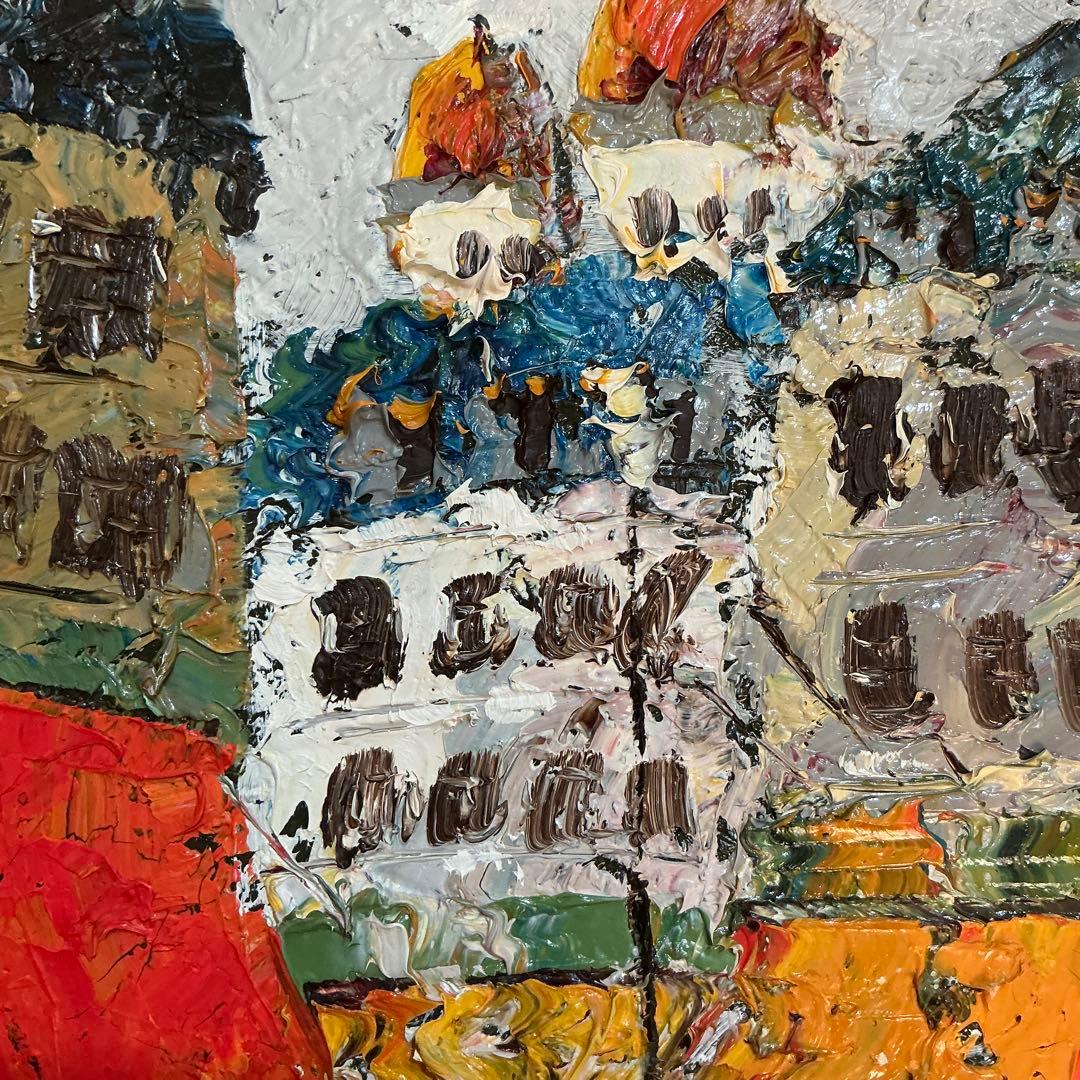 絵画・額縁・油絵・渡部ひでき・パリの街角・洋画・色紙・美術品・インテリア・雑貨