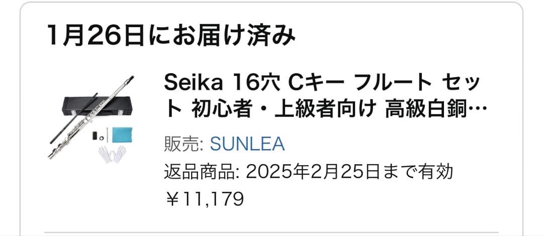 フルート 本体 ケース付き