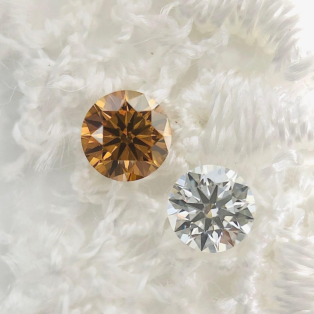 アクセサリー 0.162ct F.D.Brownish Yellow Orange SI-2