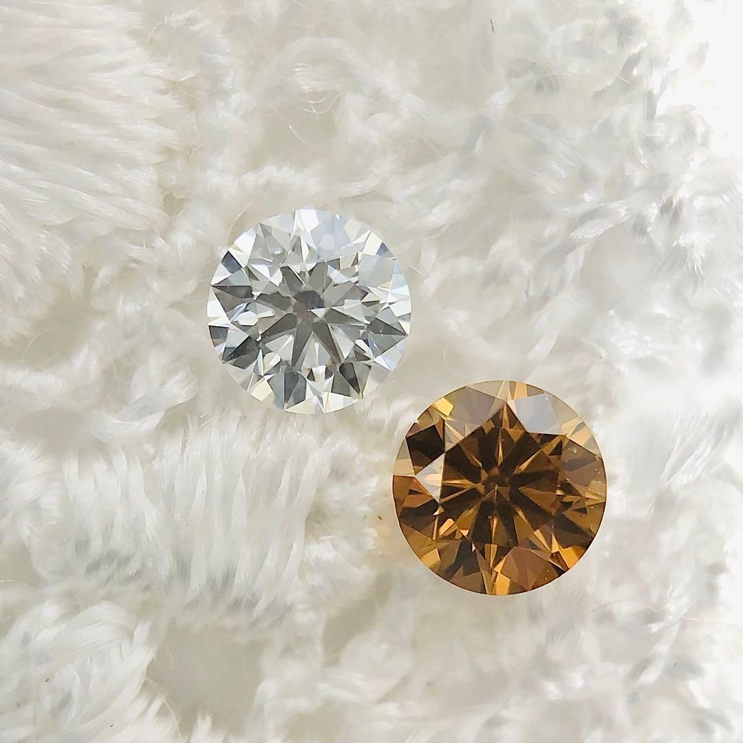 アクセサリー 0.162ct F.D.Brownish Yellow Orange SI-2