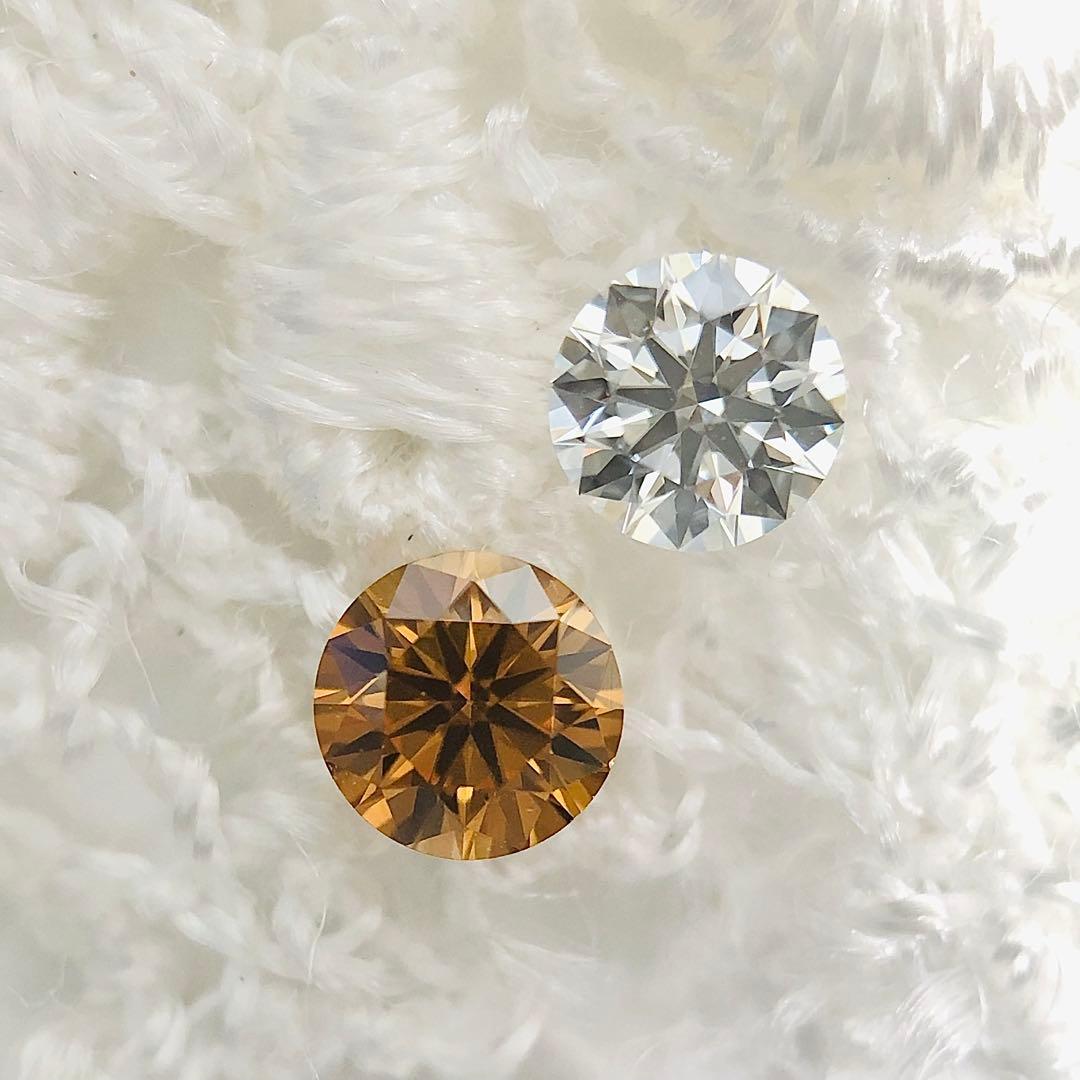 アクセサリー 0.162ct F.D.Brownish Yellow Orange SI-2