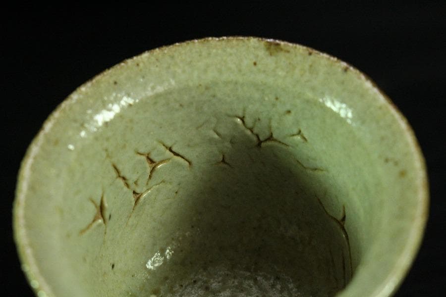 古い 唐津 萩 益子 ぐい呑 四件 まとめて(K-YC380)